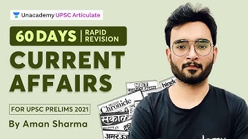 60 Days Rapid Revision on Current Affairs through MCQs | UPSC Prelims 2021 | By Aman Sharma
