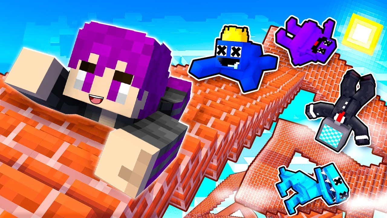 اول لاعب يوصل اعلى قمة في ماين كرافت يربح 10.000$ ضد رأس التلفاز و الوحش البنفسجي🔥😱