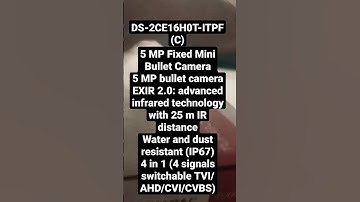 HIKVISION DS-2CE16H0T-ITPF(C) 5 MP bullet cameraEXIR 2.0: advanced infrared technology with 25 m IR