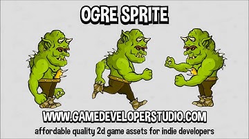 Animated ogre  2d game asset  preview