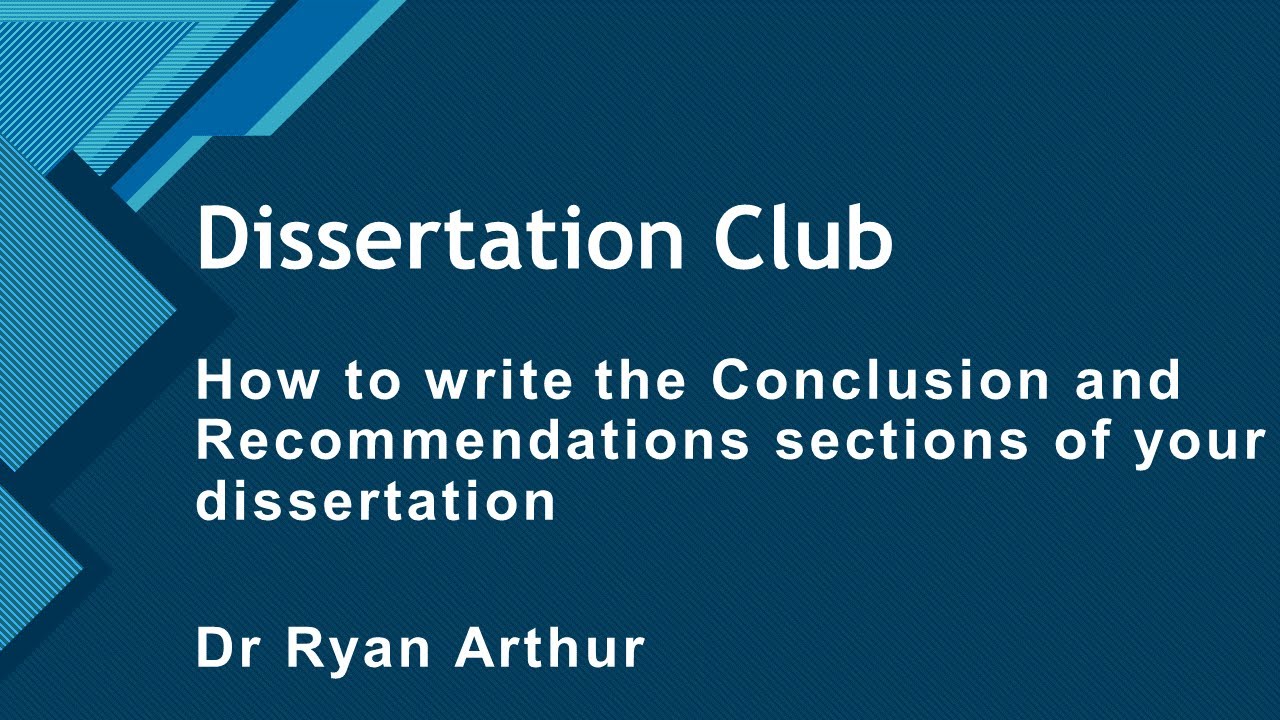 where do recommendations go in a dissertation