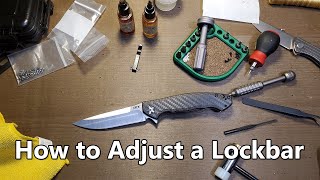 How to adjust a detent on a framelock knife.