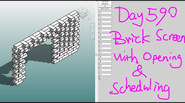 Revit Exercise (Day 590) - Brick Screen with Opening / Scheduling