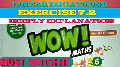 Exercise 7.2 class 6th wow maths solutions