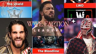 WWE FACTIONS AND THIER LEADERS #wwe #wrestledata #wrestling #wrestlingnews #bloodline #nexus #lwo