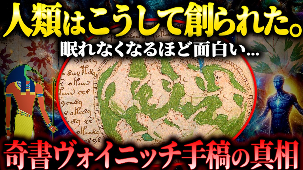 判明...禁断の奇書『ヴォイニッチ手稿』が明かした人類創造の答えと宇宙の真理が衝撃すぎた…【総集編 宇宙の法則 都市伝説】