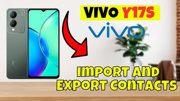 vivo Y17s How to Import And Export Contacts ||  Import And Export Contacts