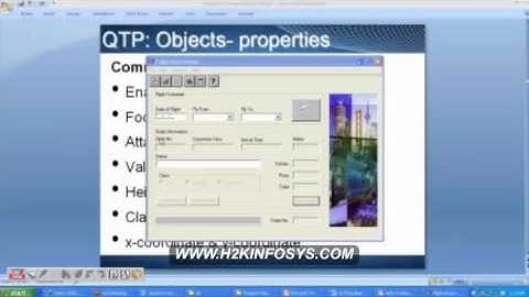 QTP Online Training Videos | QA Testing training | uft hp | uft classes | H2KInfosys