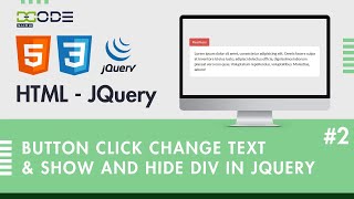 How to Change Button Text Using JQuery | Button Click Show & Hide Div JQuery