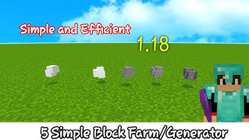 Minecraft PE 5 Simple Block Farms 1.18