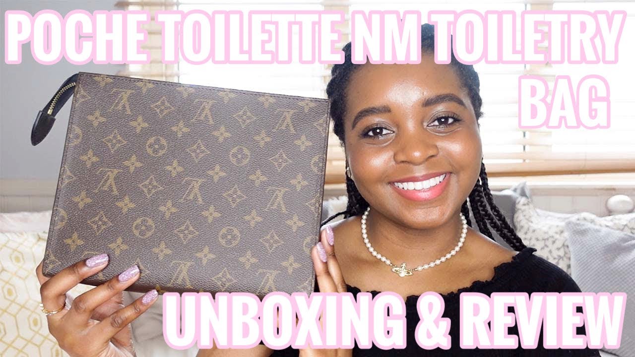 POCHE TOILETTE NM TOILETRY BAG UNBOXING & REVIEW  THE NEW LOUIS VUITTON  TOILETRY POUCH 26 