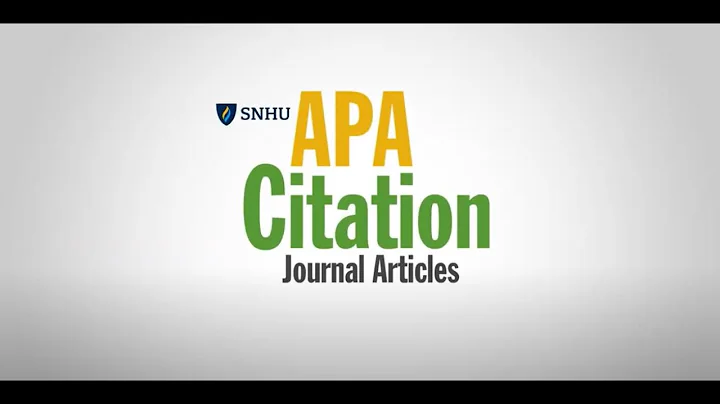 APA Citation: Journal Articles (from Databases)
