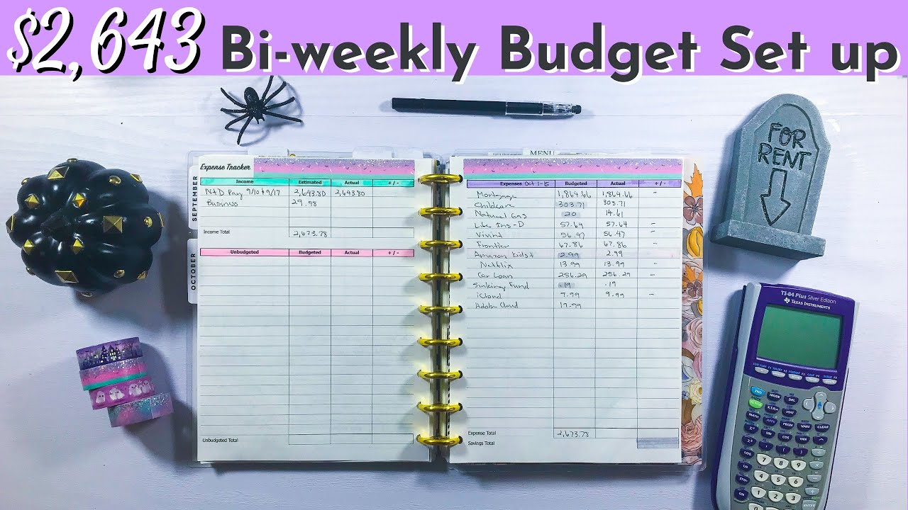 October 2021 Budget Set up Paycheck 1