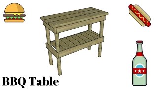 BBQ Table Plans FULL PLANS at: http://myoutdoorplans.com/furniture/bbq-table-plans/ SUBSCRIBE for a new DIY video every single week! If you