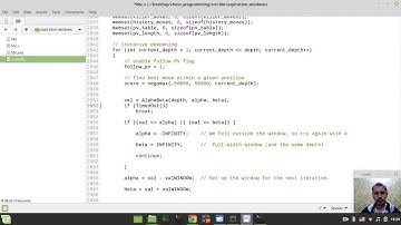 Bitboard CHESS ENGINE in C: adjusting ASPIRATION WINDOW during iterative deepening