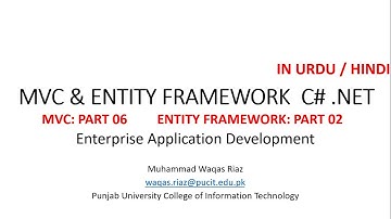 ASP.NET MVC - C# .NET in Urdu / Hindi PART 06 (Entity Framework)