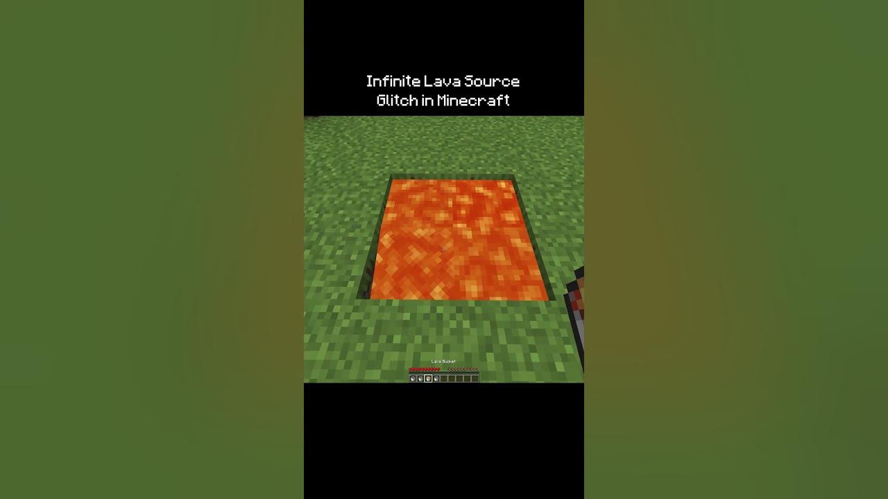 Infinite Lava Source in Minecraft shorts YouTube