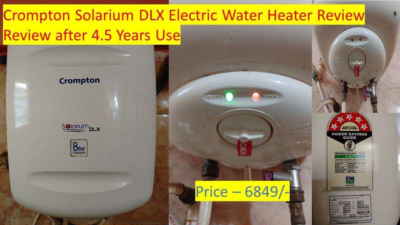 Crompton Solarium DLX 15 Ltr Electric Water Heater / Geyser Review | Review  after 4.5 Years Use - YouTube