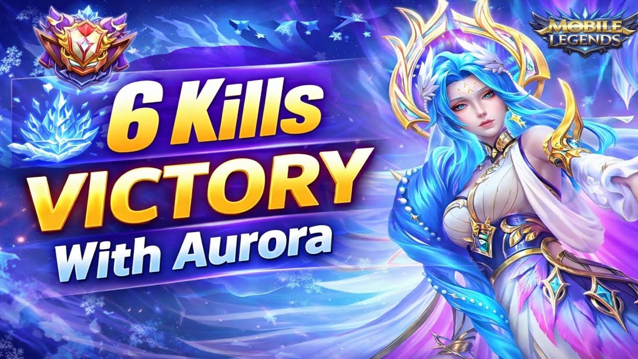 6 Kills Victory With Aurora || #mobilelegends 