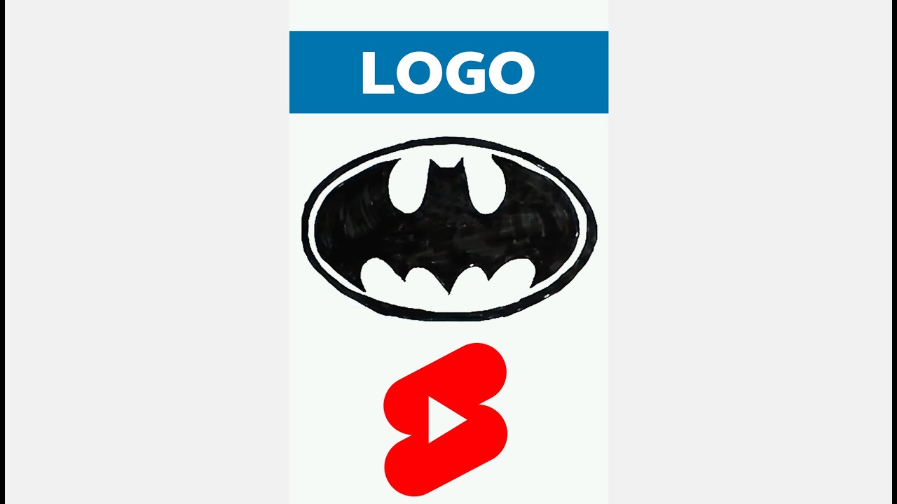 Cómo DIBUJAR el logo de BATMAN ? #SHORTS - YouTube