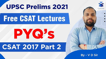 Free CSAT Revision Quant | UPSC Prelims 2021 | PYQ CSAT 2017 Part-2