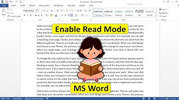 How to Enable Read Mode In MS Word