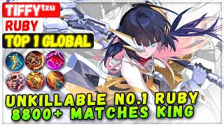 Celebrity Unkillable No.1 Ruby 8800+ Matches King [ Top 1 Global Ruby ] Tiffyᵗᶻᵘ - Mobile Legends Emblem Build Net Worth