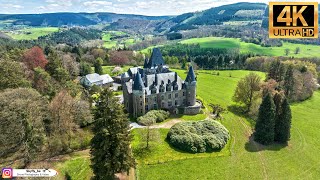 Castle of Froidcour (Stoumont - Belgium) - Drone footage Ultra HD 4K