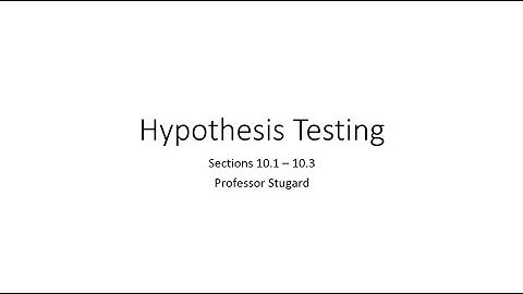 Statistics - Chapter 10