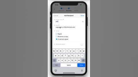 Zoho Sign in-person signing document creation in iOS