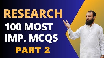 Research 100 (2) Important Mcqs for Headmaster, Lecturer Education by Zeshan Umar in Urdu-Hindi