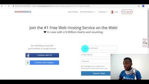 How to setup a free web hosting server with awardspace