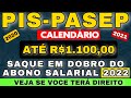 PIS-PASEP 2021 De R$1.100 Veja o calendário quem tem direito de sacar 2X abono salarial!