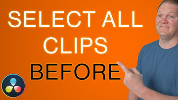 How to select all clips on the timeline before the playhead in DaVinci Resolve