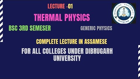 bsc 3rd sem syllabus ll generic physics ll Dibrugarh University
