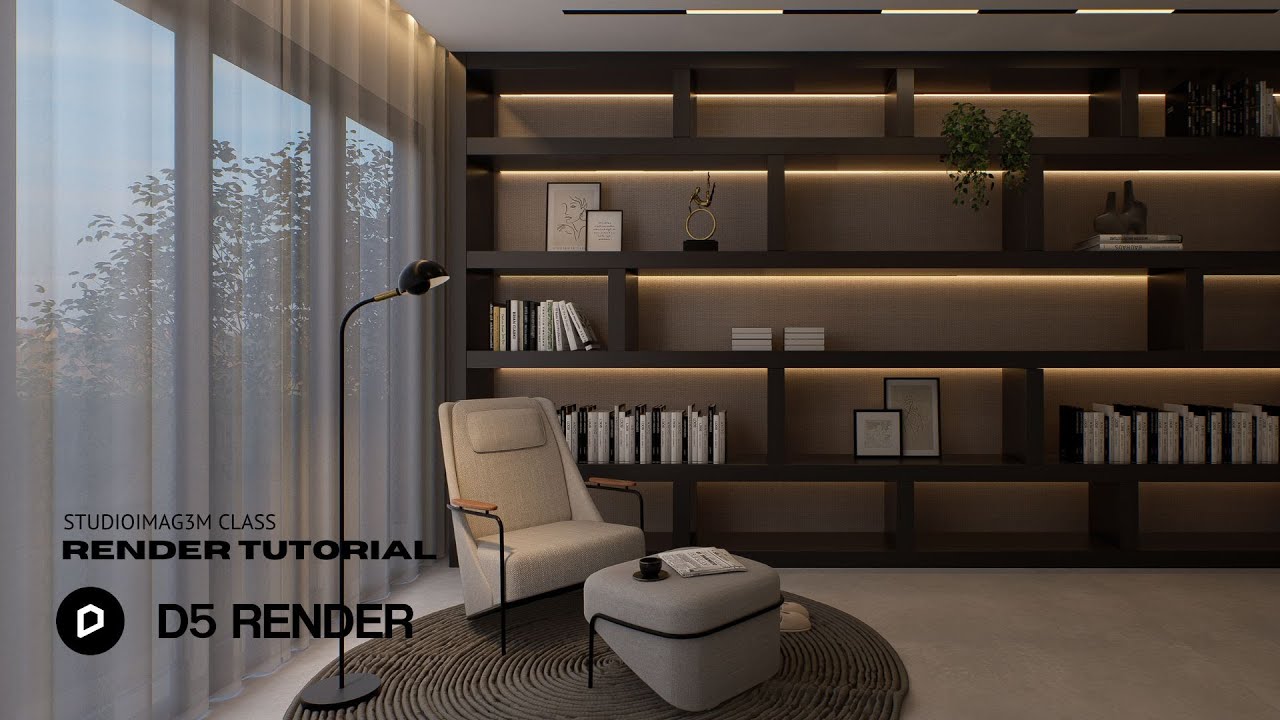 D5 RENDER 2.5 REALISTIC RENDERING READING ROOM TUTORIAL - YouTube