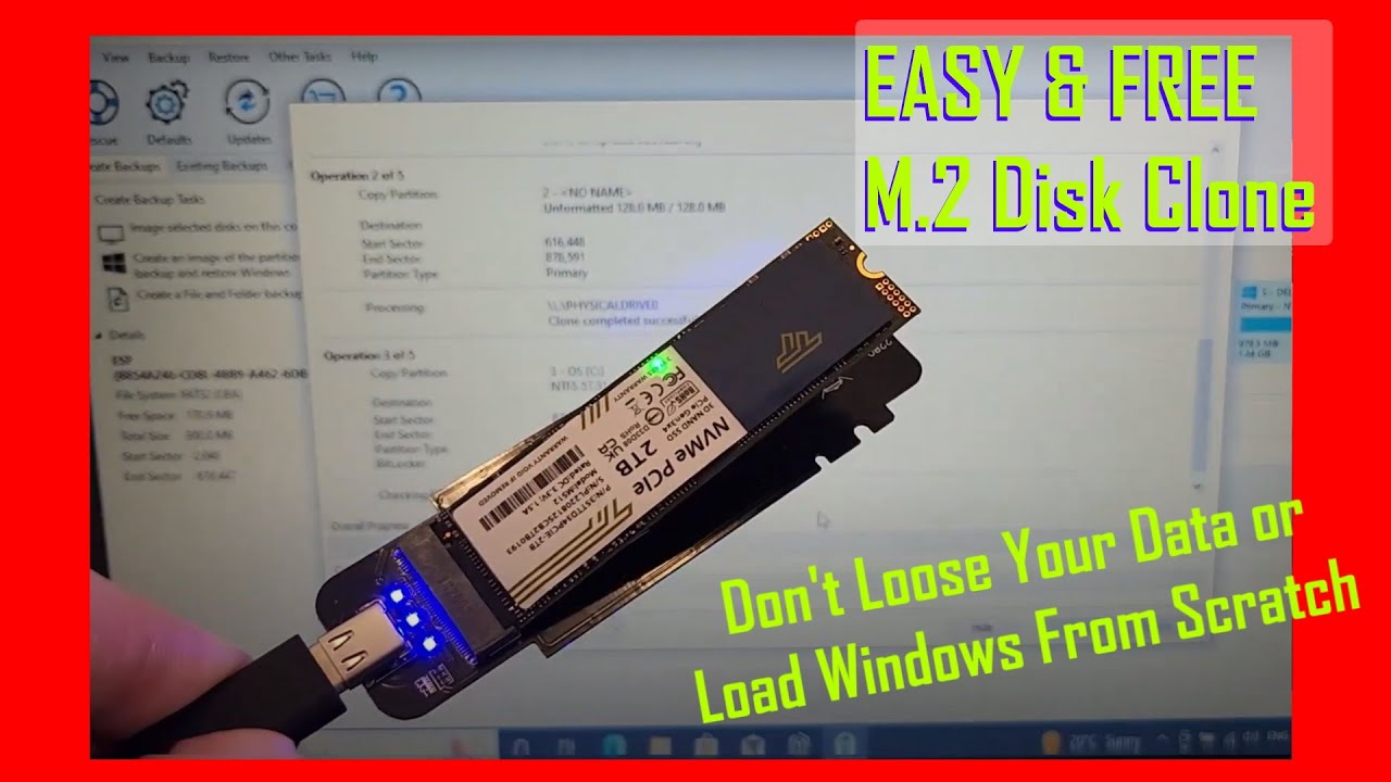 How To Upgrade M.2 SSD With Free Disk Cloning Software Macrium Reflect -  YouTube