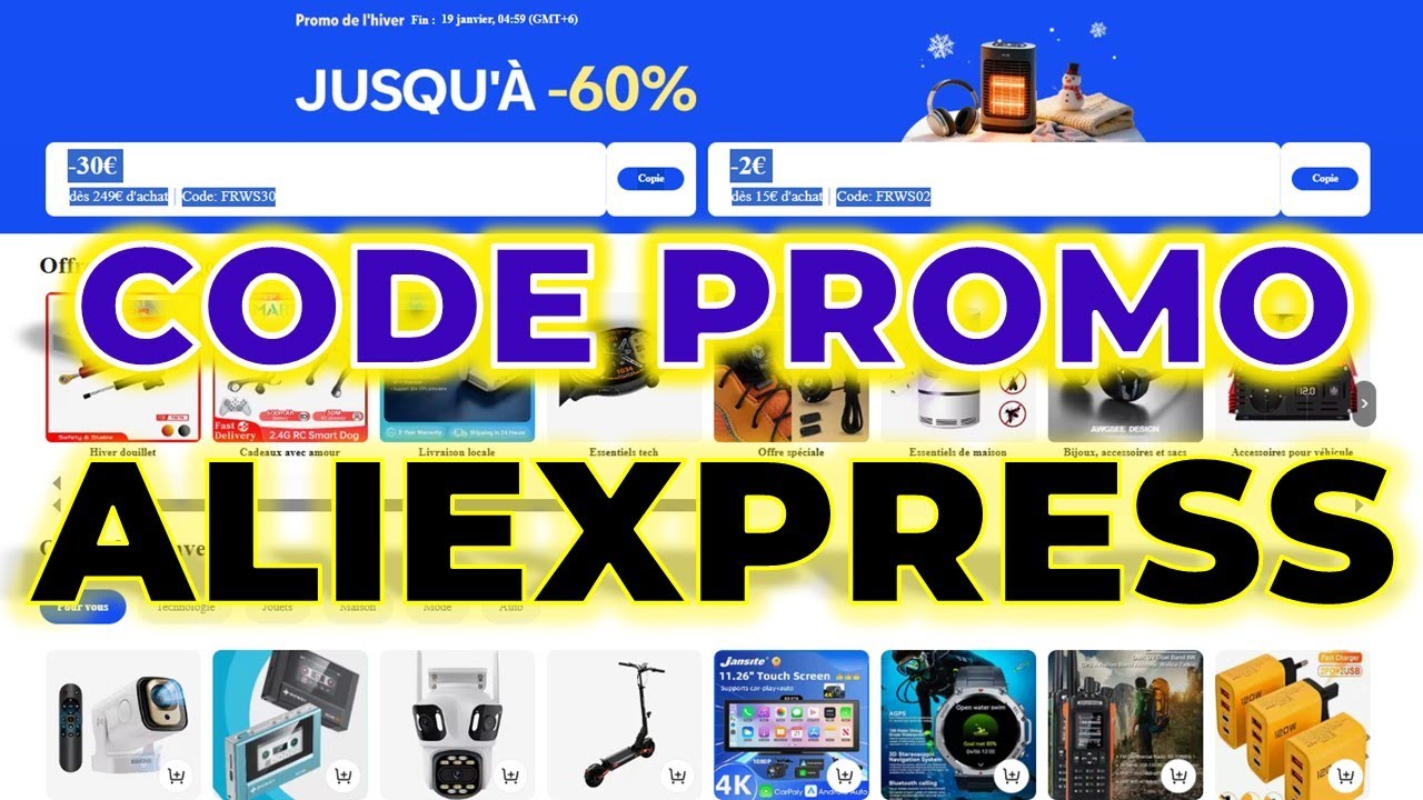 Code Promo AliExpress.Soldes d’hiver.Janvier, 2026 | Offres Imbattables à Saisir