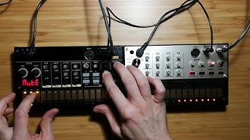 Robots are landing - Volca Keys & Beats (with active step trick)