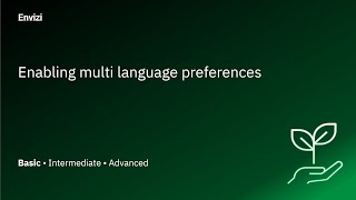 Envizi   Enabling multi-language preferences