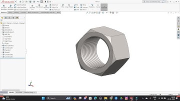 HOW TO MAKE NUT IN SOLIDWORKS   #solidworks #NUT  #cadcam #3D#drowing #Solidworks_me_nut_kese_banaye
