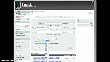 Advanced Search on Emerald
