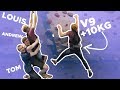 Can Louis Parkinson climb a V9 after adding 10kg? || Bouldering Bobat &  Andrew MacFarlane