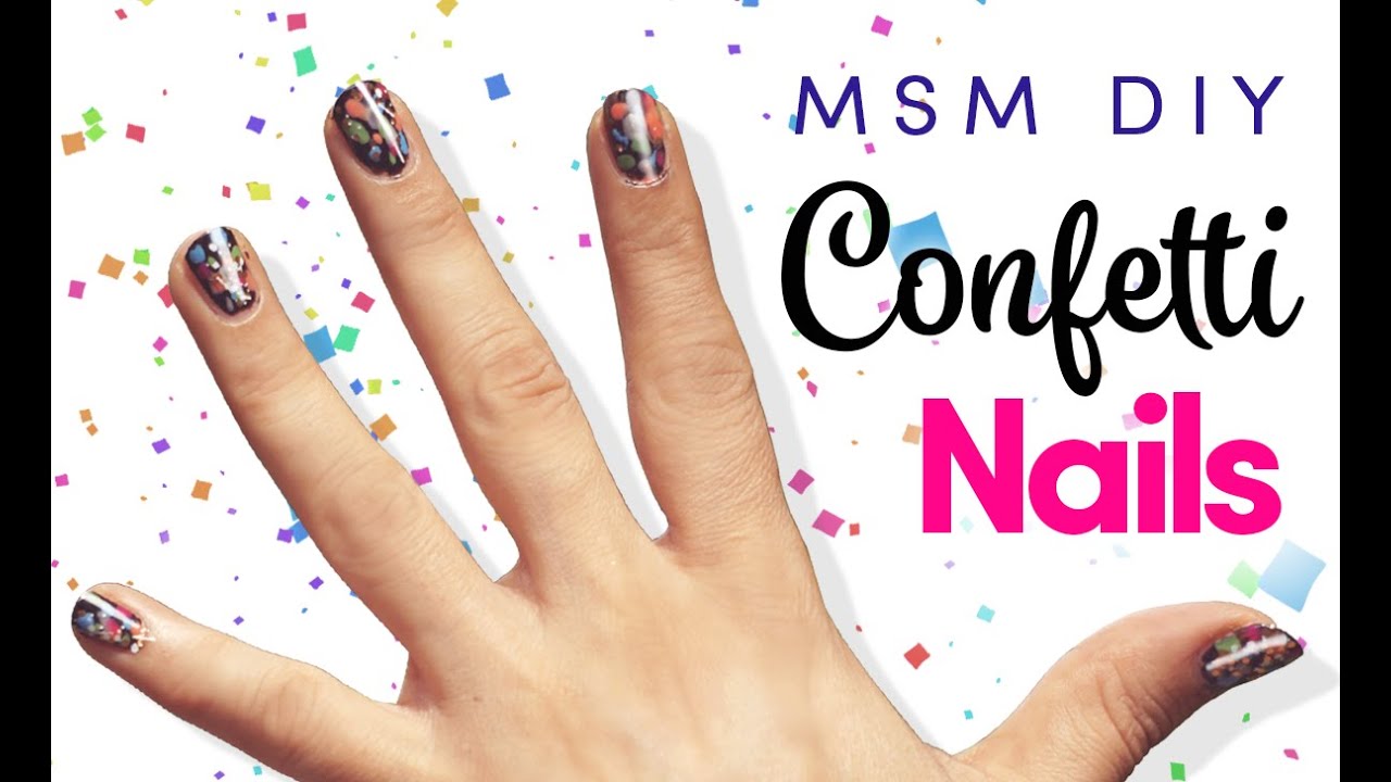 MSM DIY | Confetti Nail Art (with just polish! EASY!)