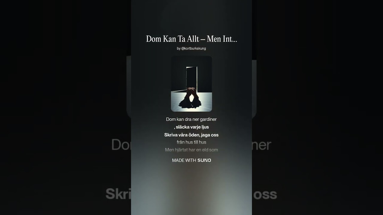 Dom kan ta allt men inte oss: #mintext #musik#ai 