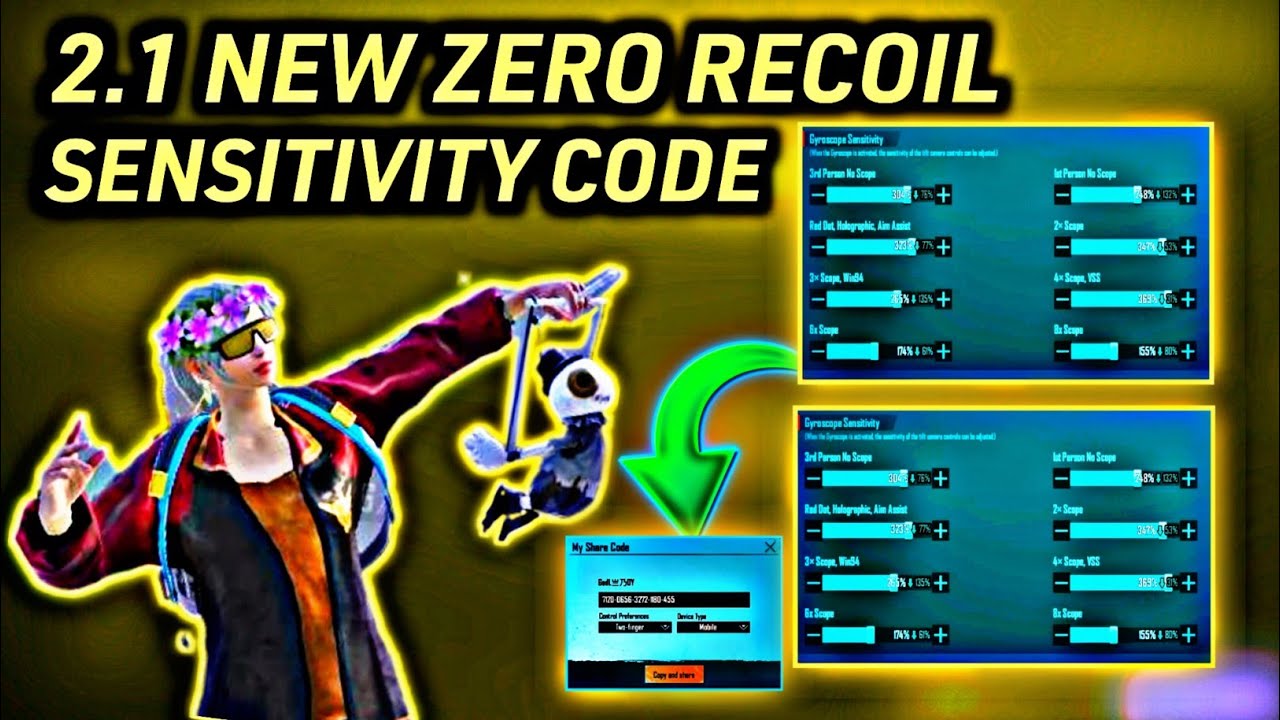 Update 🔥 2.1 Perfect Sensitivity Code Settings New ios&Android | PUBG ...