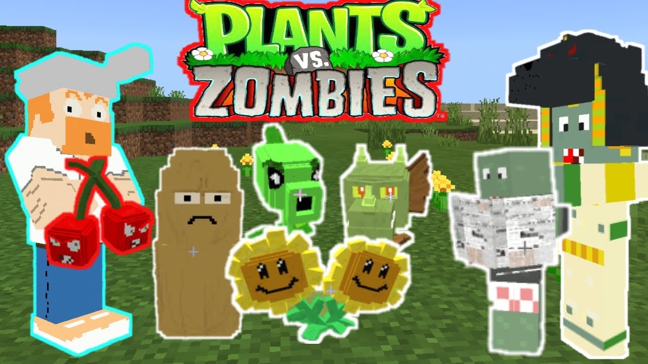 Plants Vs Zombie Bedrock Add-on Minecraft Mod