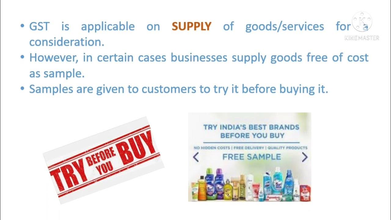 GST on free sample of Goods YouTube