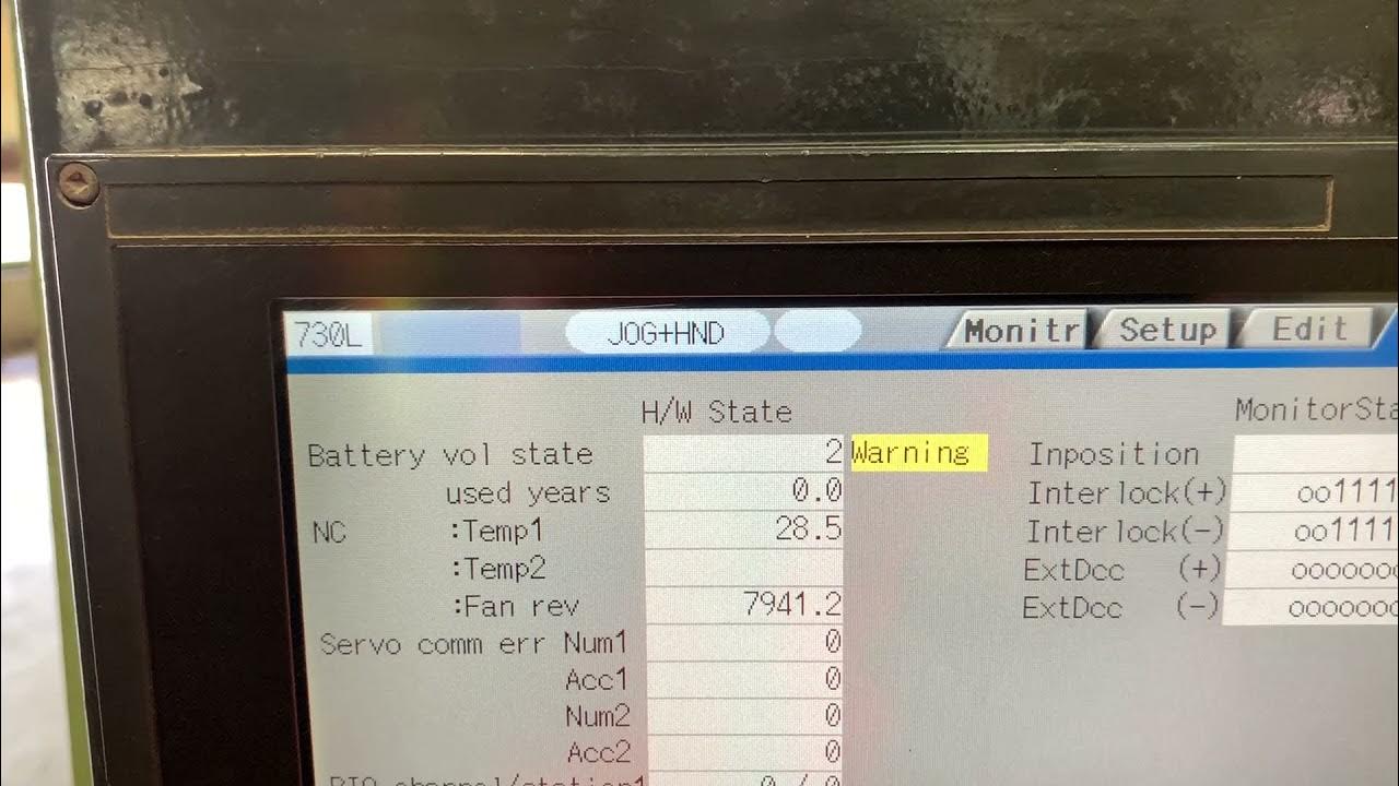 Mazak PT20. M730L CNC Alarm Z52 Battery Fault 0003 YouTube