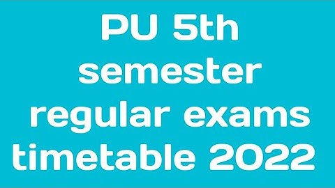 palamuru University 5th semester regular exams timetable 2022|PU 5th sem regular exam timetable 2022